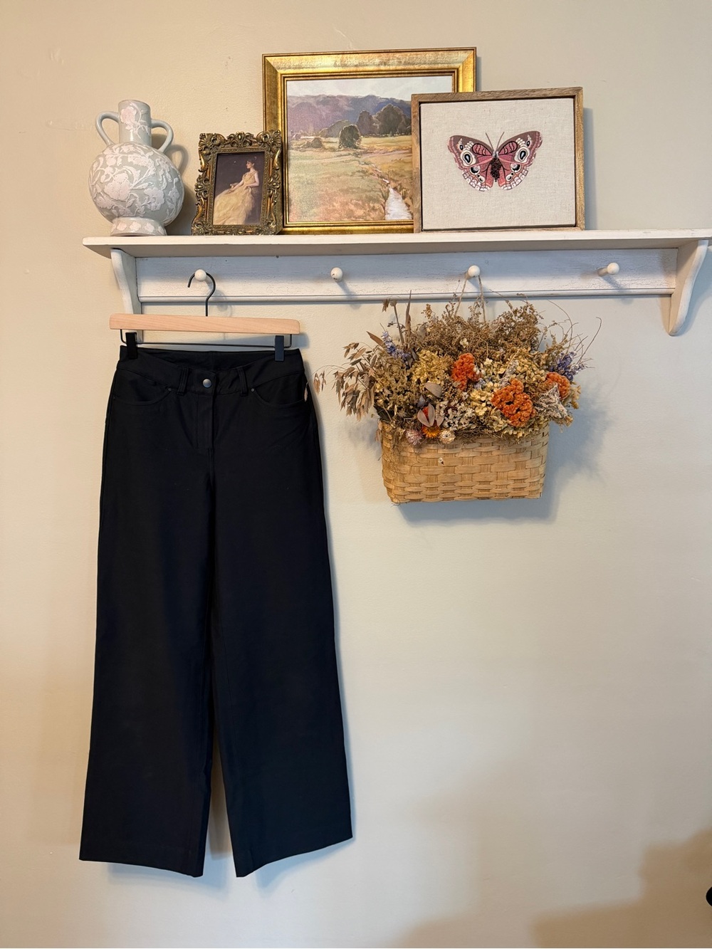 lululemon athletica Black Straight-Leg 5 Pocket Pants